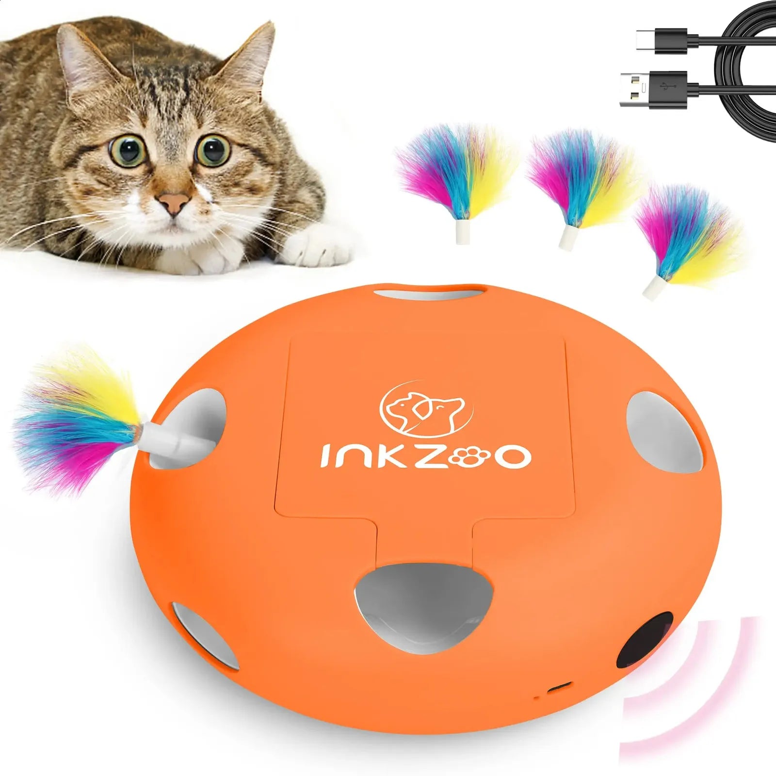 NKZOO Cat Toys Interactive Cat Toys for Indoor Cats Smart Interactive Kitten Toy Automatic 7 Holes Mice Whack-A-Mole