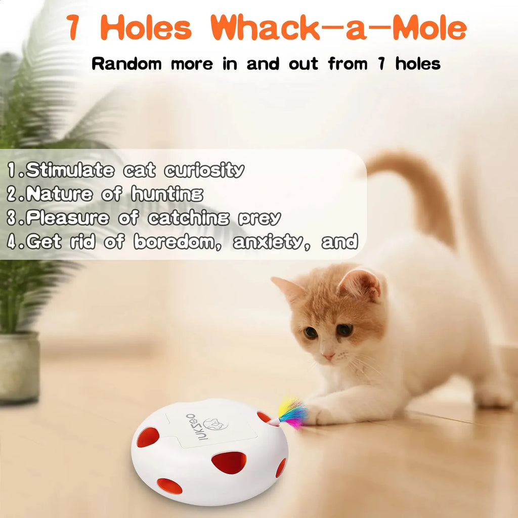 NKZOO Cat Toys Interactive Cat Toys for Indoor Cats Smart Interactive Kitten Toy Automatic 7 Holes Mice Whack-A-Mole