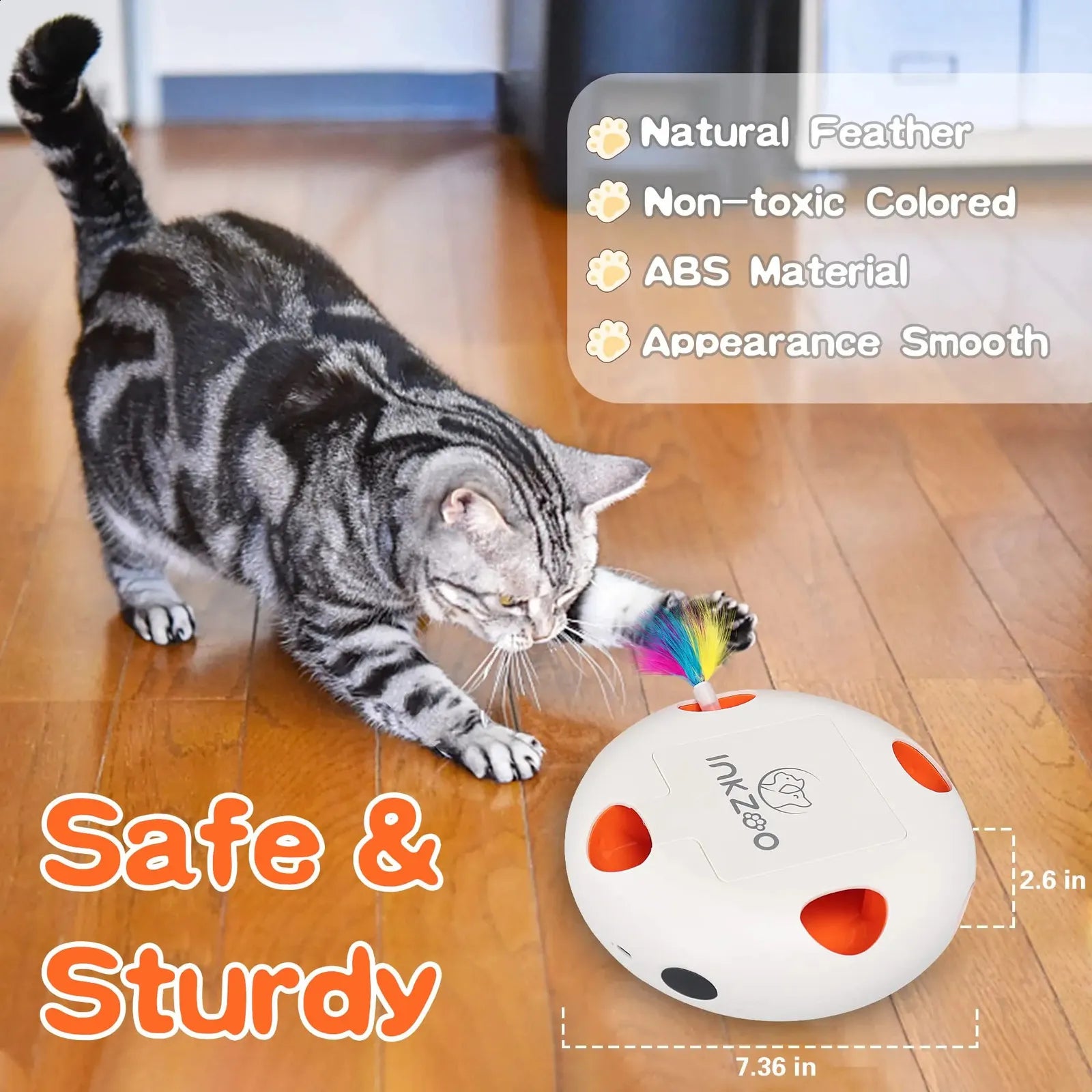 NKZOO Cat Toys Interactive Cat Toys for Indoor Cats Smart Interactive Kitten Toy Automatic 7 Holes Mice Whack-A-Mole