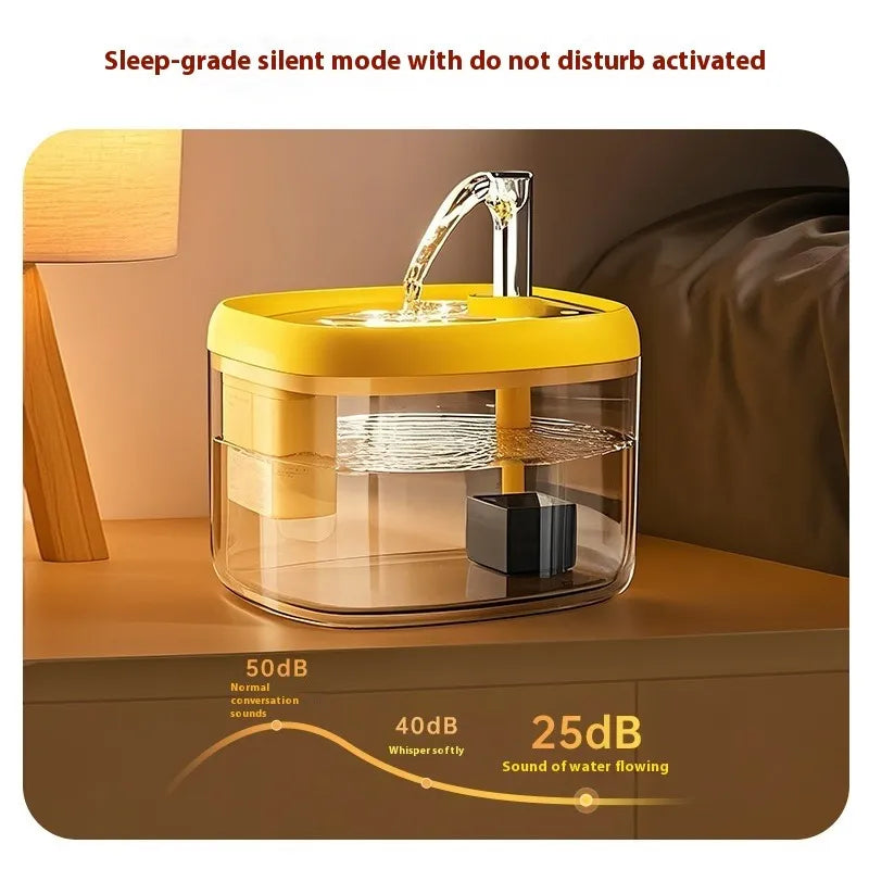 Silent Automatic Pet Water Dispenser – Circulating Filtration Fountain for Cats & Dogs
