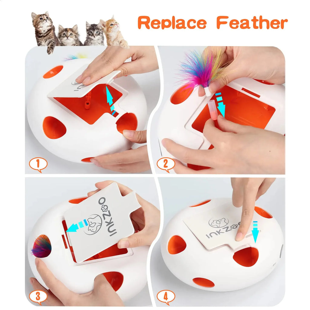 NKZOO Cat Toys Interactive Cat Toys for Indoor Cats Smart Interactive Kitten Toy Automatic 7 Holes Mice Whack-A-Mole